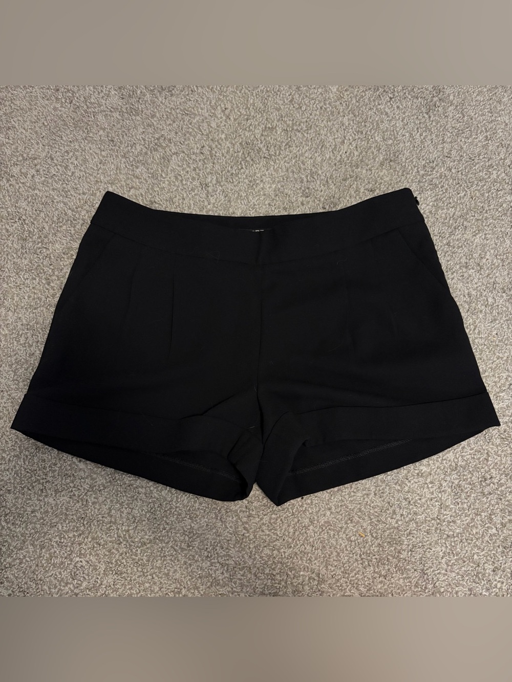 Express Black High-Rise Tailored Shorts